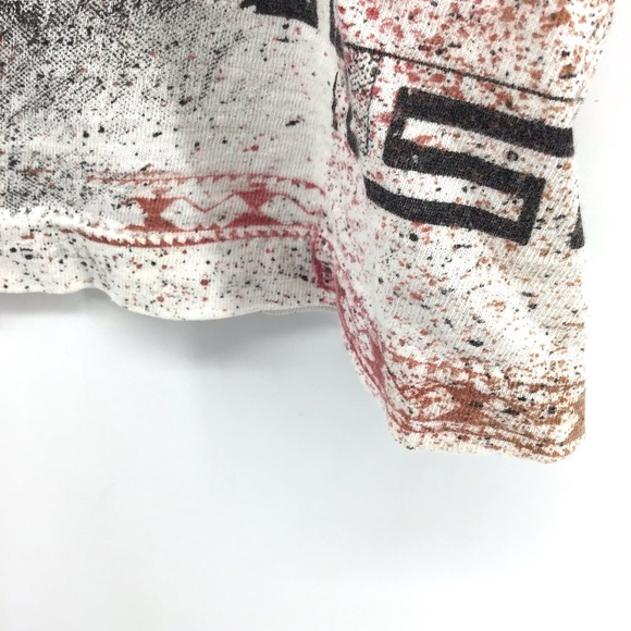 VINTAGE Single Stitch 80s All Over Native American Print Cropped Top - Picture 13 of 13